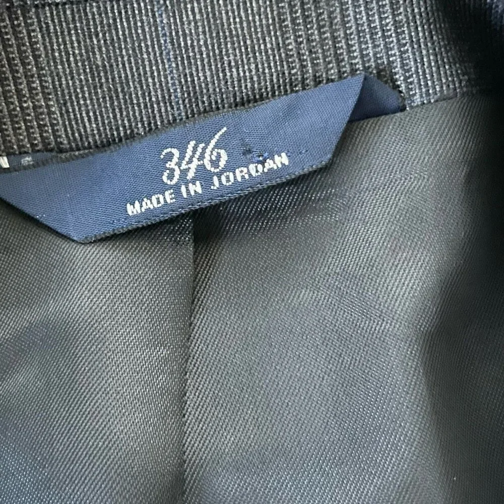 Brooks Brothers 346 Mens Blazer Sz 42R Gray Glen Plaid Stretch Wool Two Button